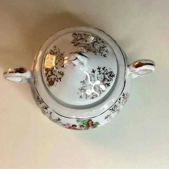 Royal Vienna Vintage Bone China Pattern 2303 Romance Sugar Bowl W/Gold Design - Picture 5 of 10